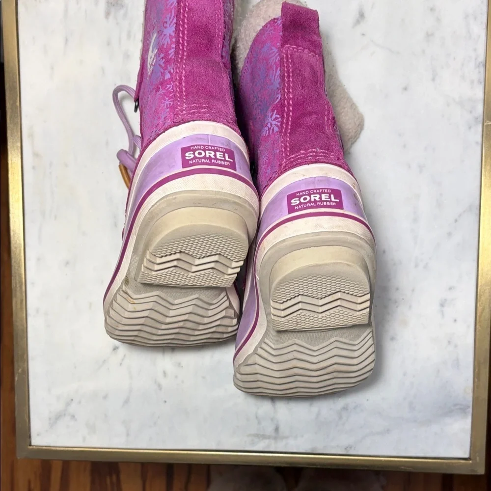 Sorel Girls Snowflake Insulated Fuchsia and Lavender Snow Boots